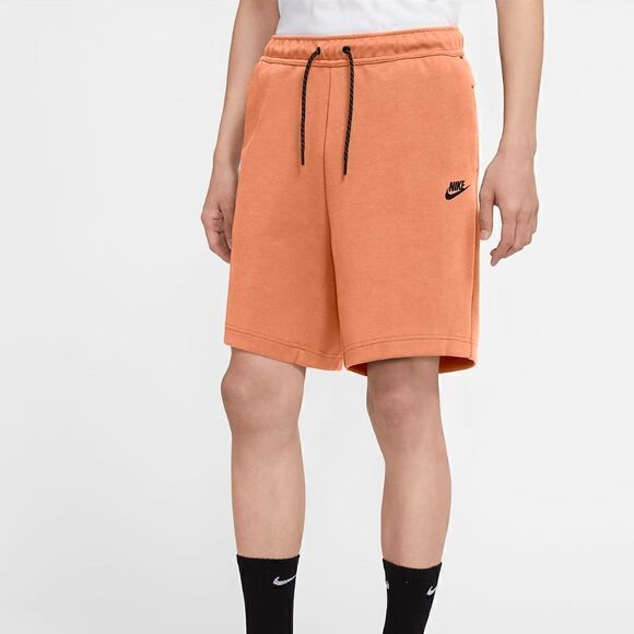 Nike Tech Pack Fleece Mens Shorts Orange Black New CU4503-835 Zipper Pocket NSW - Picture 2 of 6